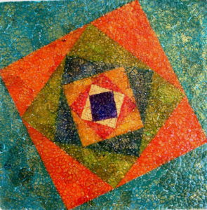 Paul Wirhun eggshell square mandala representing Inquiry